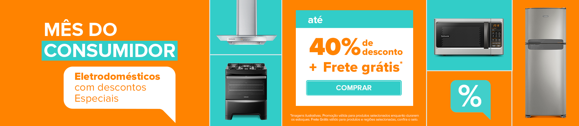 Até 40% + Frete grátis